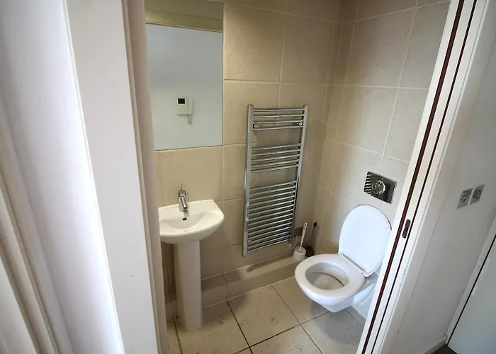 Apartment Centre View By Train Station